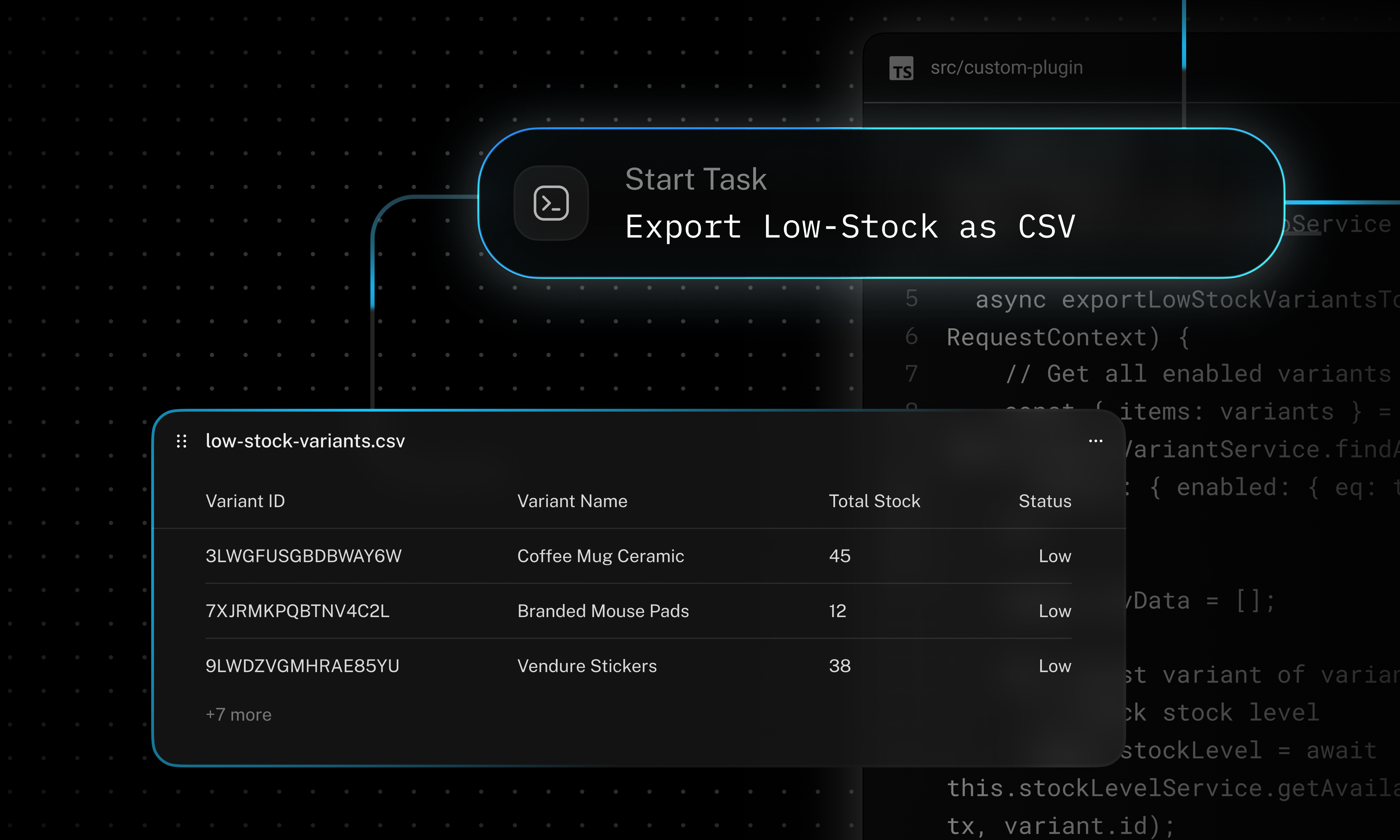 Feature Recipe: Exporting E-Commerce Data in CSV Format | Vendure