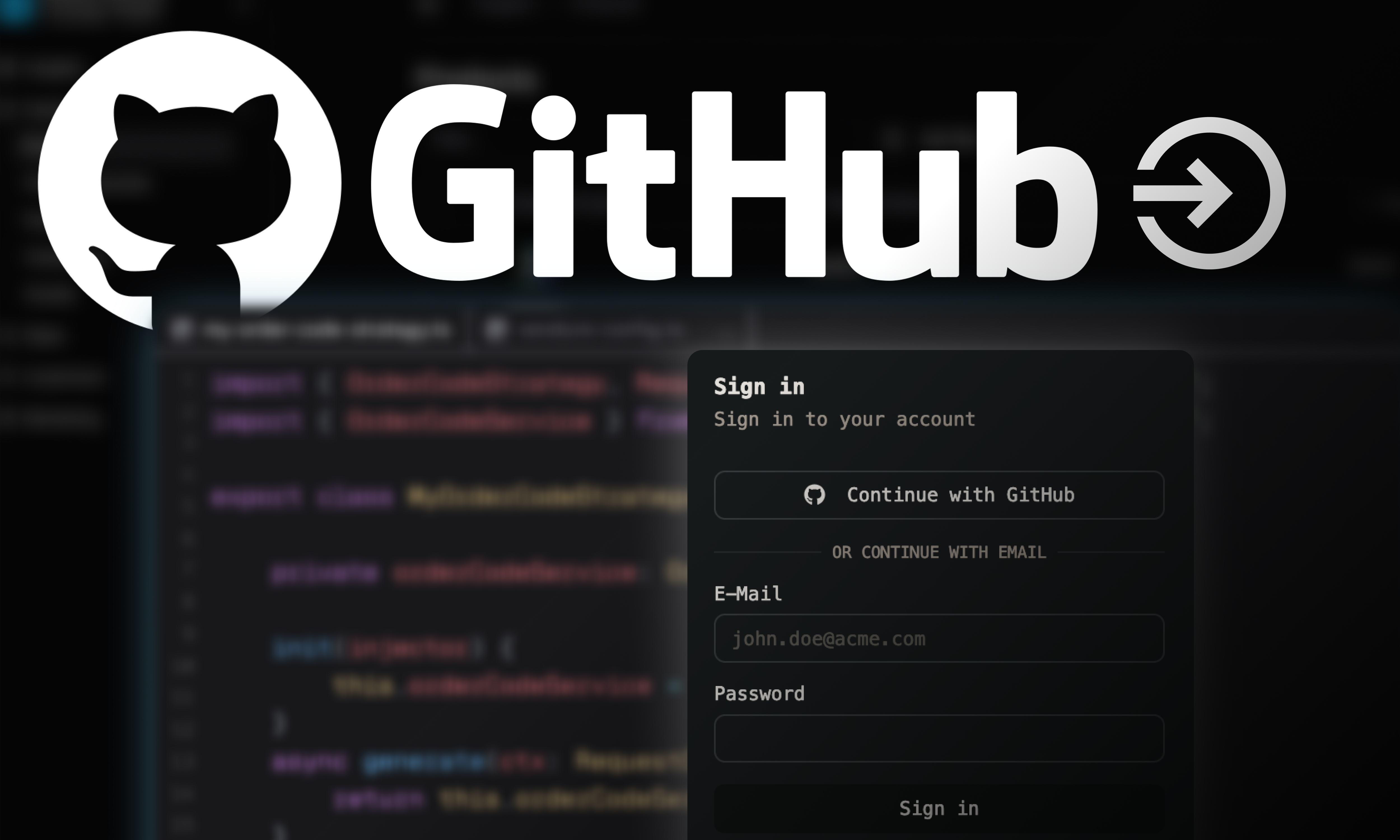 GitHub SSO and OAuth login for Vendure | Vendure