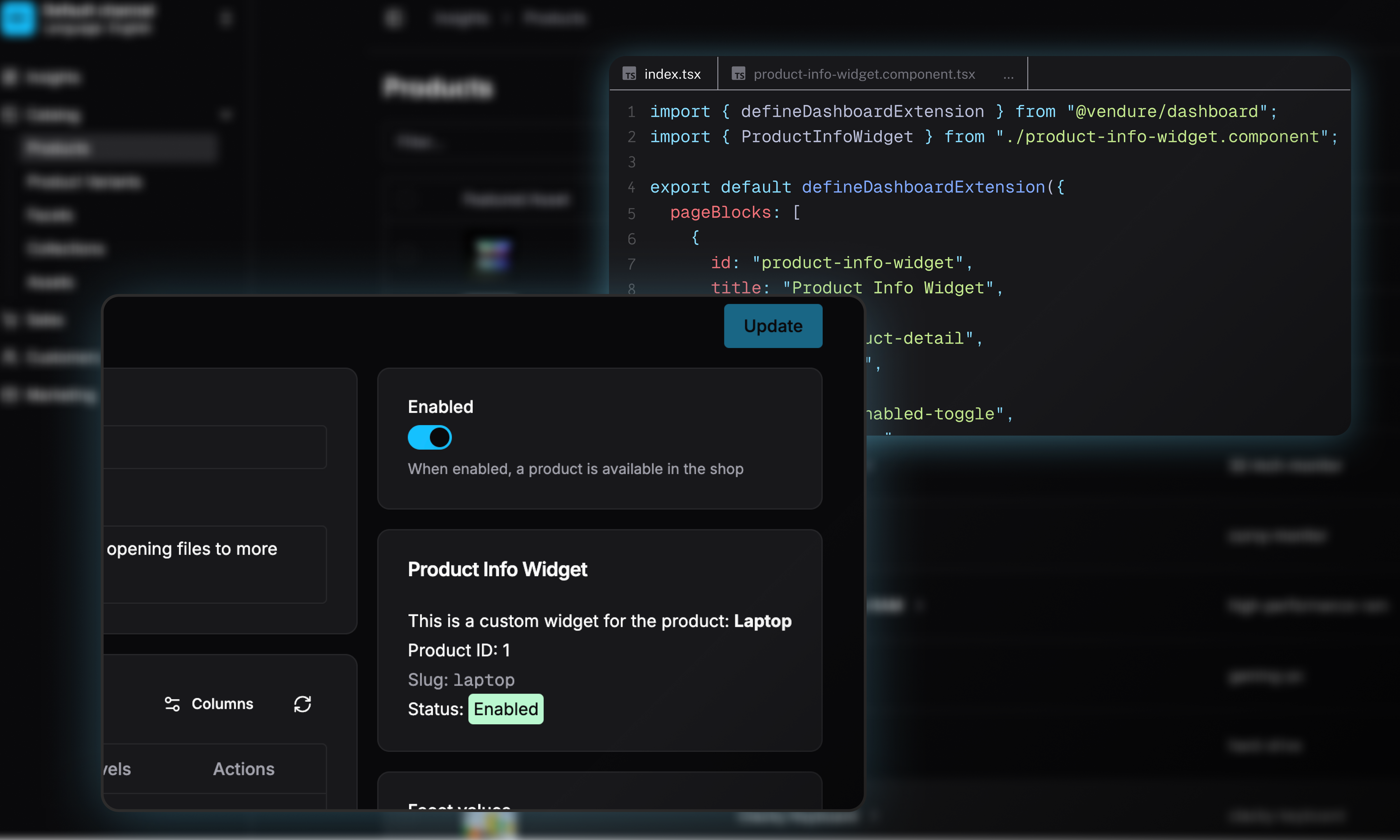 Build your first Vendure Dashboard page block | Vendure